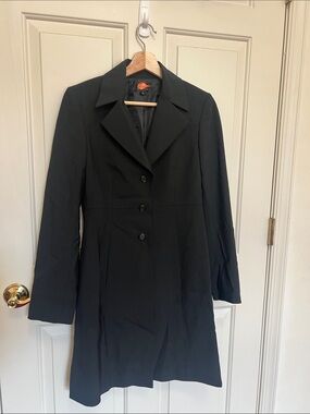 Tahari Black Women's Single-Breasted Trench Coat